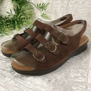 SAS Tripad comfort brown leather women sandal 7.5W